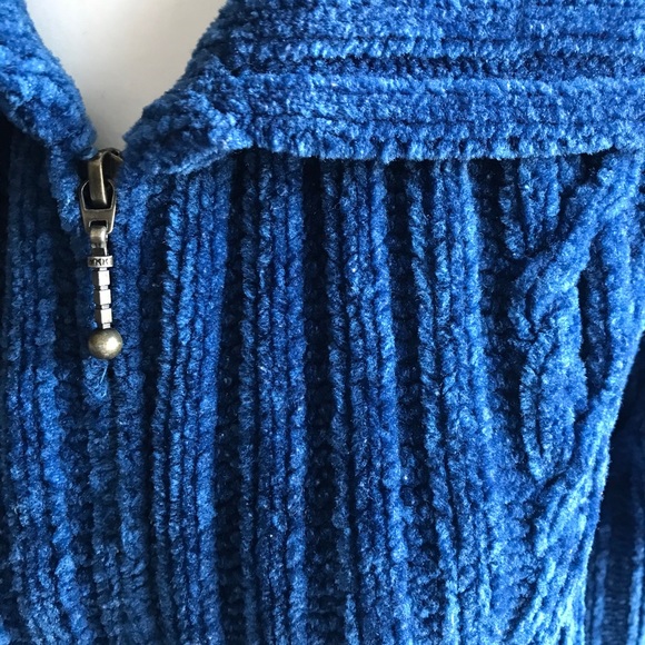 Who Cares Blue Sweater - Picture 5 of 9